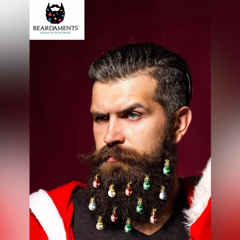 Jingle Balls Clip-on Beard Ornaments -12 in box, NEW assorted col…